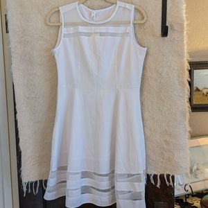White Sleeveless Skater Dress